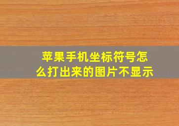 苹果手机坐标符号怎么打出来的图片不显示