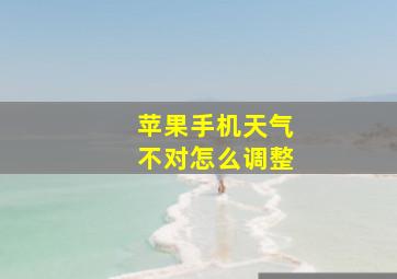 苹果手机天气不对怎么调整