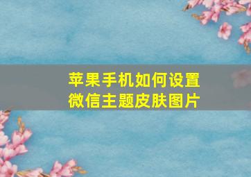 苹果手机如何设置微信主题皮肤图片