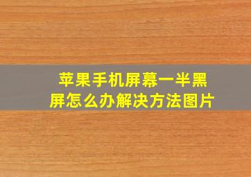 苹果手机屏幕一半黑屏怎么办解决方法图片