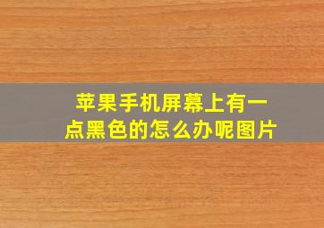 苹果手机屏幕上有一点黑色的怎么办呢图片