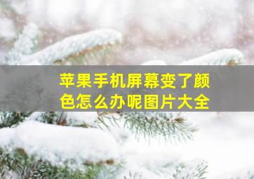 苹果手机屏幕变了颜色怎么办呢图片大全