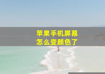 苹果手机屏幕怎么变颜色了