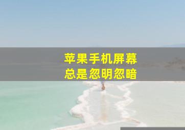 苹果手机屏幕总是忽明忽暗