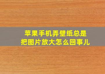 苹果手机弄壁纸总是把图片放大怎么回事儿