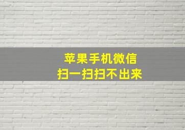 苹果手机微信扫一扫扫不出来