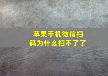 苹果手机微信扫码为什么扫不了了