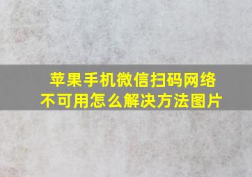 苹果手机微信扫码网络不可用怎么解决方法图片