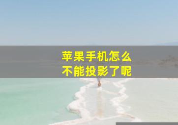 苹果手机怎么不能投影了呢