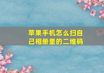 苹果手机怎么扫自己相册里的二维码