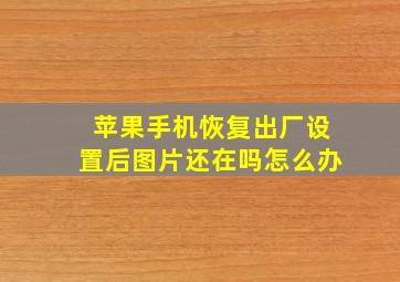 苹果手机恢复出厂设置后图片还在吗怎么办