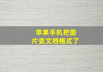 苹果手机把图片变文档格式了