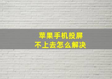 苹果手机投屏不上去怎么解决