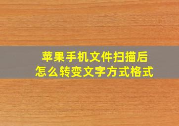 苹果手机文件扫描后怎么转变文字方式格式