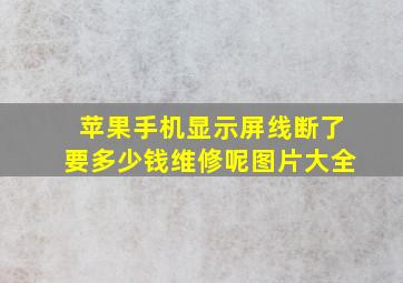 苹果手机显示屏线断了要多少钱维修呢图片大全