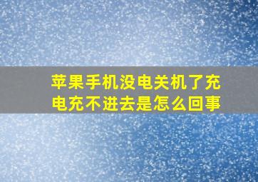 苹果手机没电关机了充电充不进去是怎么回事