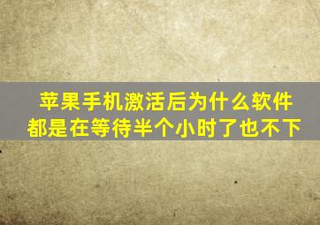 苹果手机激活后为什么软件都是在等待半个小时了也不下