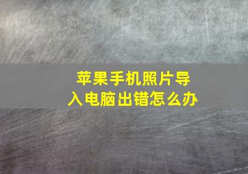 苹果手机照片导入电脑出错怎么办