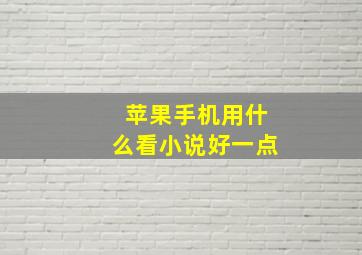 苹果手机用什么看小说好一点