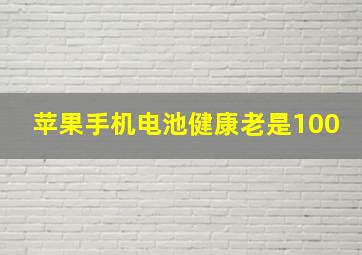 苹果手机电池健康老是100