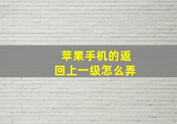 苹果手机的返回上一级怎么弄