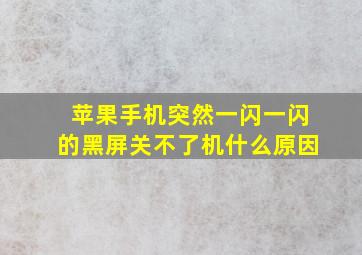 苹果手机突然一闪一闪的黑屏关不了机什么原因