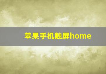 苹果手机触屏home