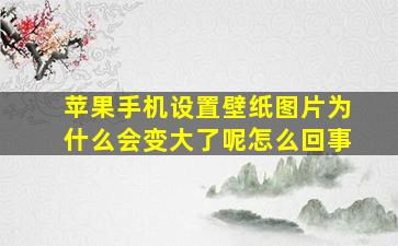 苹果手机设置壁纸图片为什么会变大了呢怎么回事