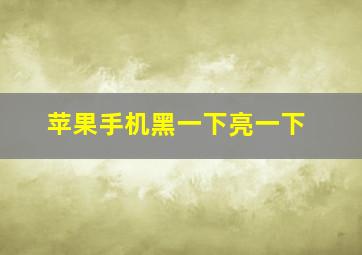 苹果手机黑一下亮一下