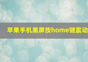 苹果手机黑屏按home键震动