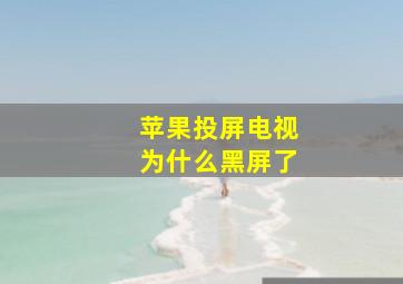 苹果投屏电视为什么黑屏了