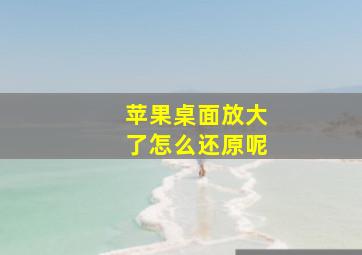 苹果桌面放大了怎么还原呢