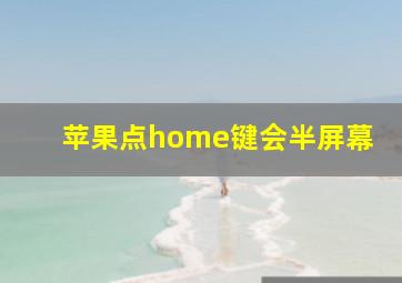 苹果点home键会半屏幕