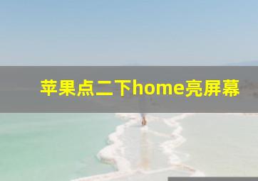 苹果点二下home亮屏幕