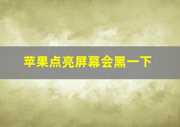 苹果点亮屏幕会黑一下