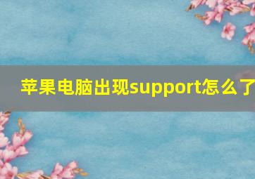 苹果电脑出现support怎么了