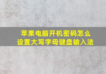 苹果电脑开机密码怎么设置大写字母键盘输入法