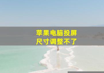 苹果电脑投屏尺寸调整不了