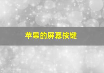 苹果的屏幕按键