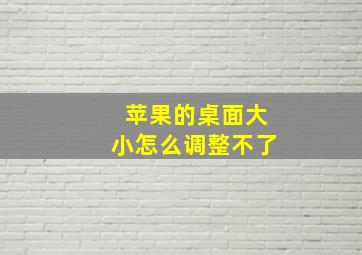 苹果的桌面大小怎么调整不了