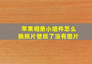 苹果相册小组件怎么换照片壁纸了没有图片