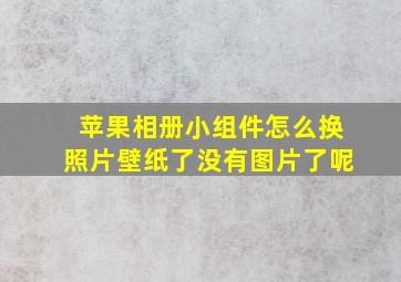 苹果相册小组件怎么换照片壁纸了没有图片了呢