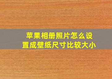 苹果相册照片怎么设置成壁纸尺寸比较大小