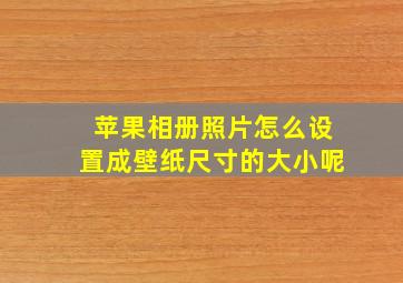 苹果相册照片怎么设置成壁纸尺寸的大小呢