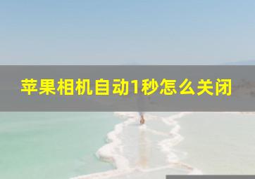 苹果相机自动1秒怎么关闭