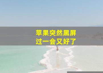 苹果突然黑屏过一会又好了