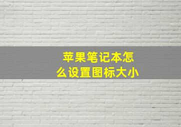 苹果笔记本怎么设置图标大小