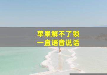 苹果解不了锁一直语音说话