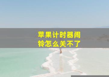 苹果计时器闹铃怎么关不了