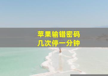 苹果输错密码几次停一分钟